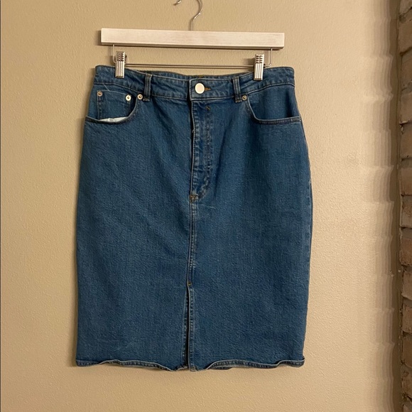 ASOS Denim Pencil Skirt - Picture 2 of 6